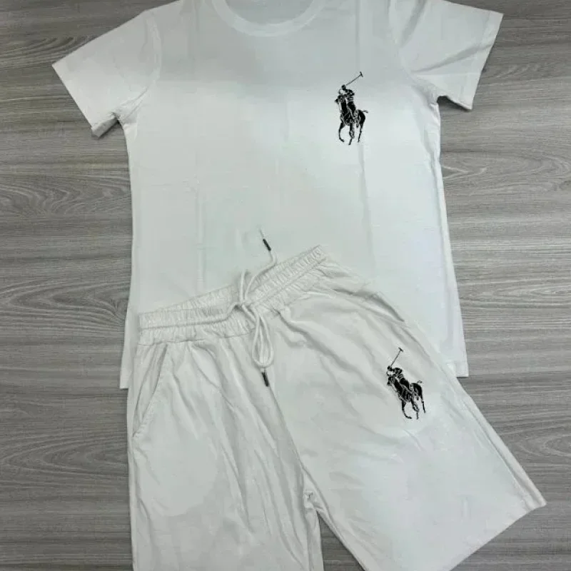 Polo White T-Shirt & Shorts Set