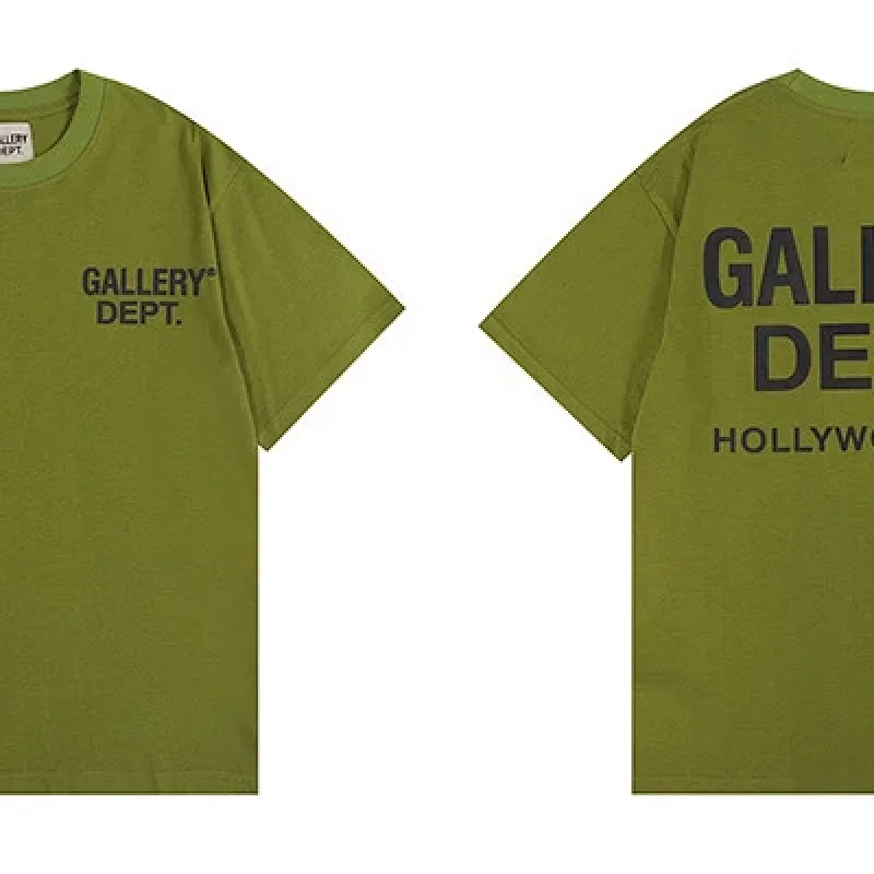 Gallery Dept Olive Green Printed Short Sleeve