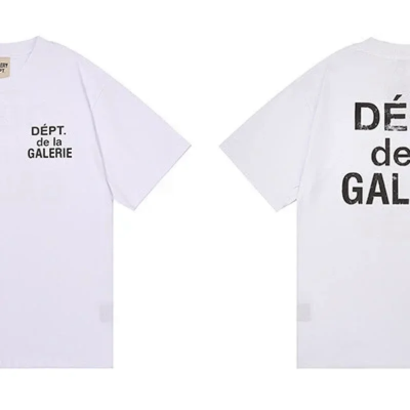 Gallery Dept White Black Text Printed Tee