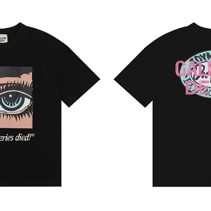 GALLERY DEPT Black Eye Graphic & Slogan T-Shirt