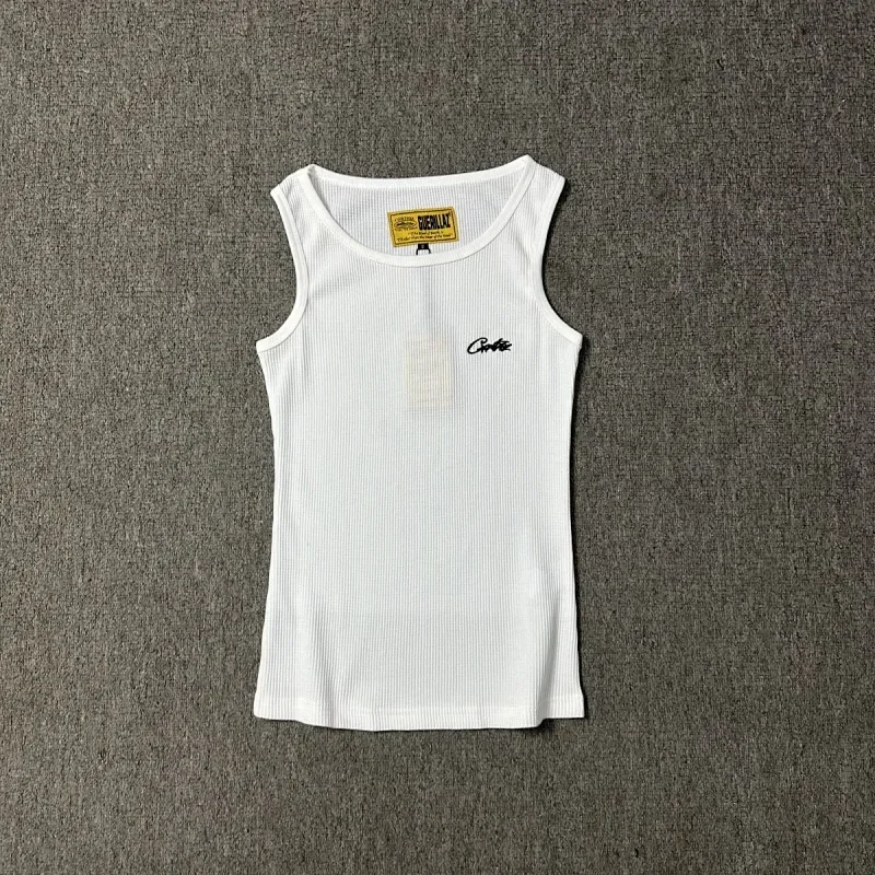 Corte Embroidered Logo Ribbed Tank