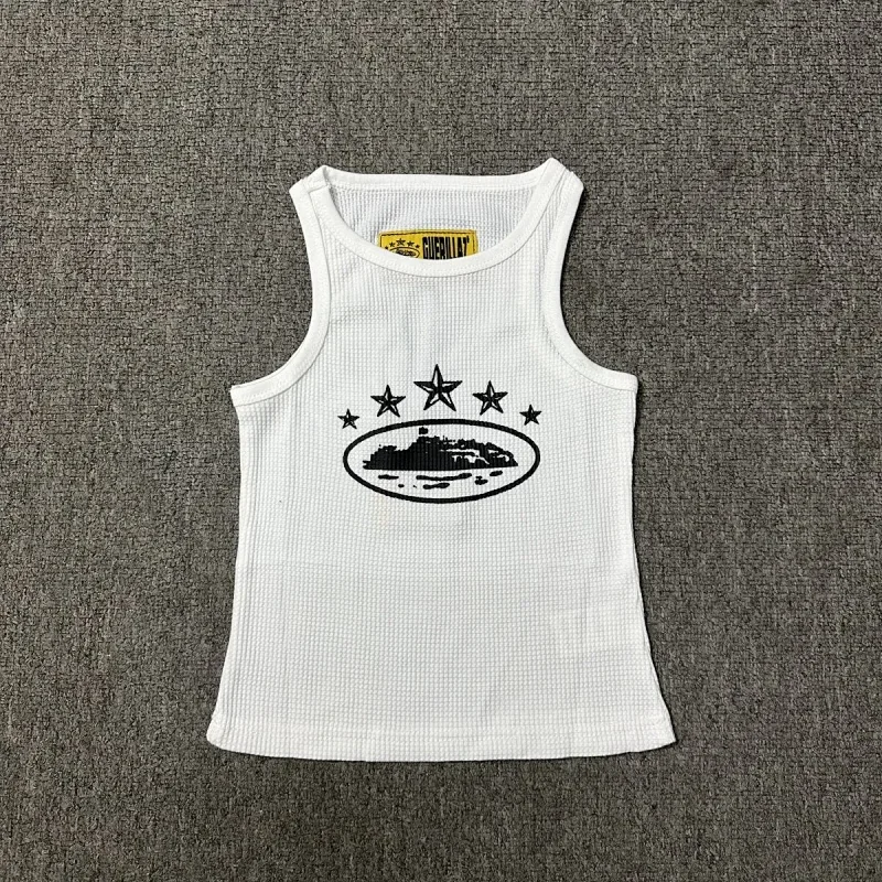 GUERRILLA Star & Island Waffle Tank Top