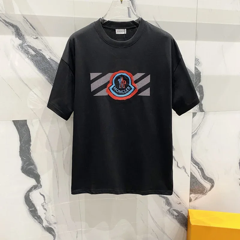 Moncler Logo & Stripe T-Shirt