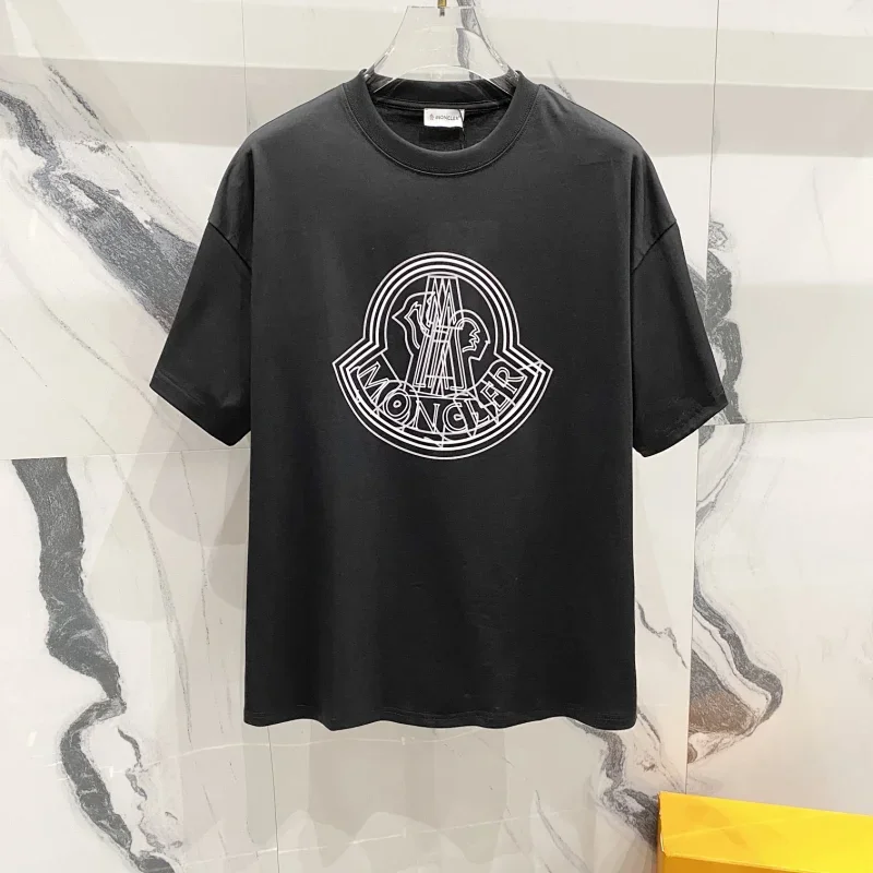 Moncler Black White Logo Printed Tee