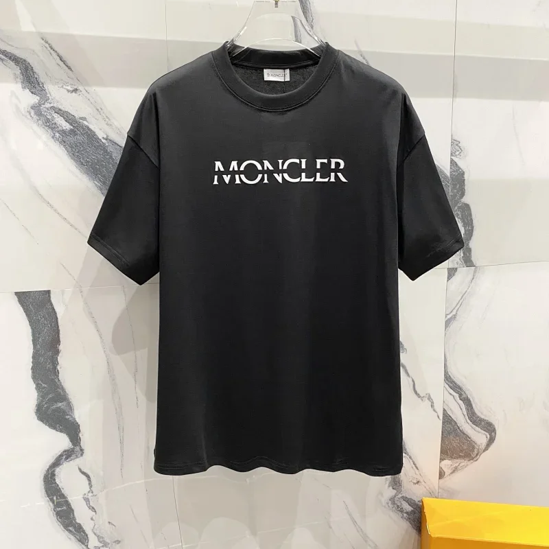 Moncler Black White Logo Printed Tee