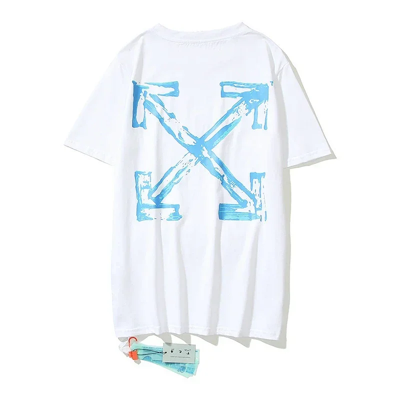 OFF-WHITE White Back Blue Arrow Short Sleeve