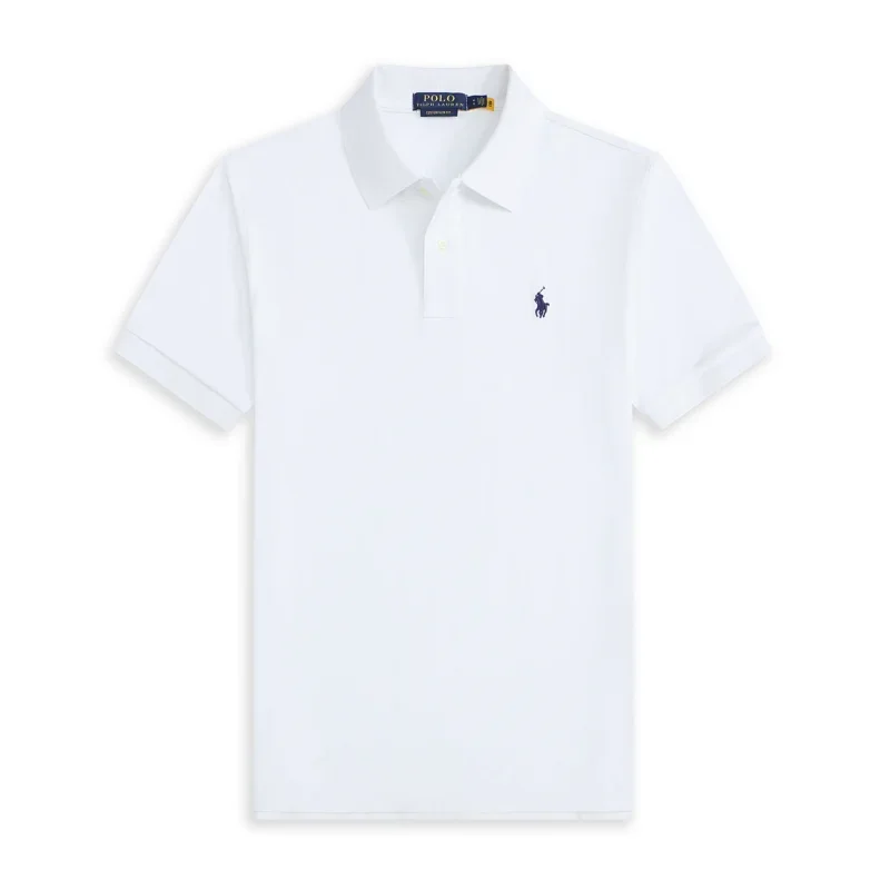 POLO White Polo with Embroidered Pony Logo