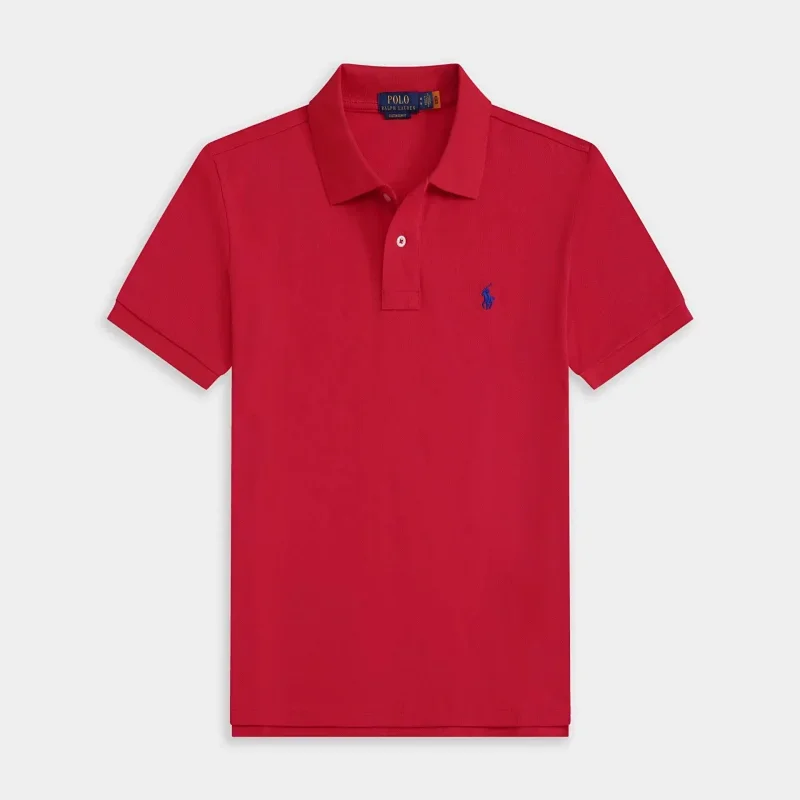 Polo Red T-Shirt with Blue Pony Logo