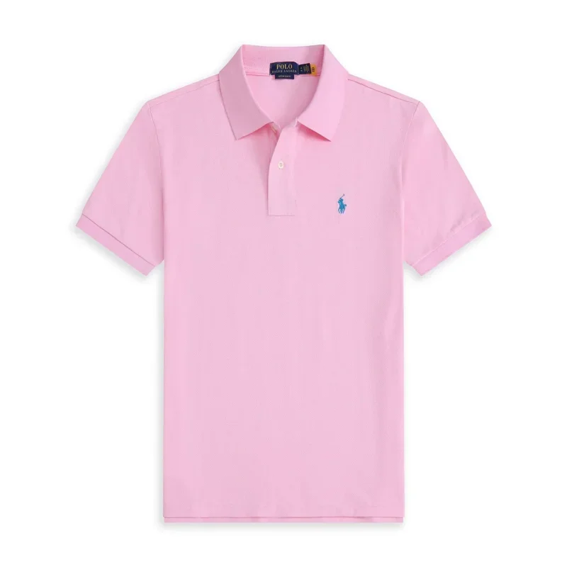 POLO Pink Short-Sleeve with Blue Pony Logo