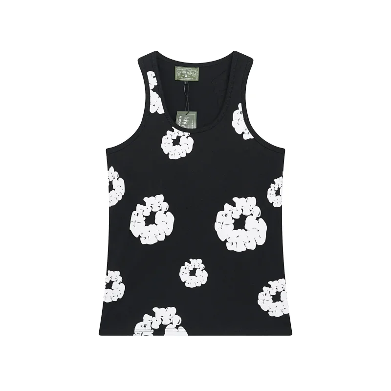 SOUTHFINESS Black White Circle Tank Top