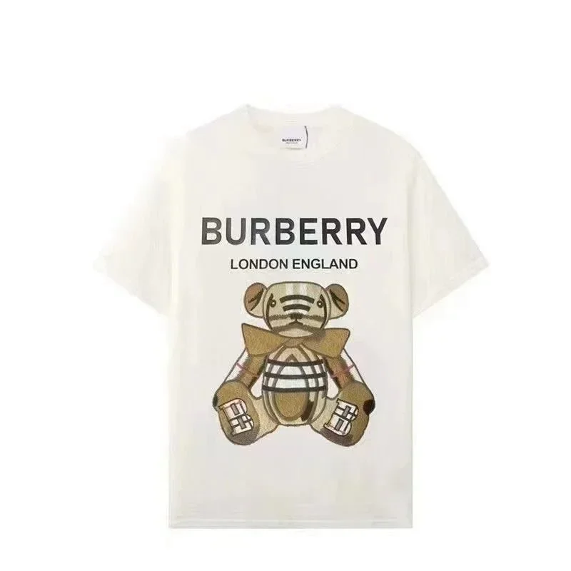 Burberry White Teddy Bear Print Short Sleeve