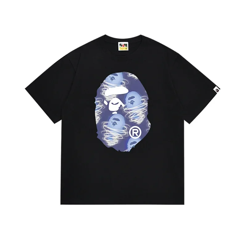 BAPE Black Spiral Ape Head Short Sleeve