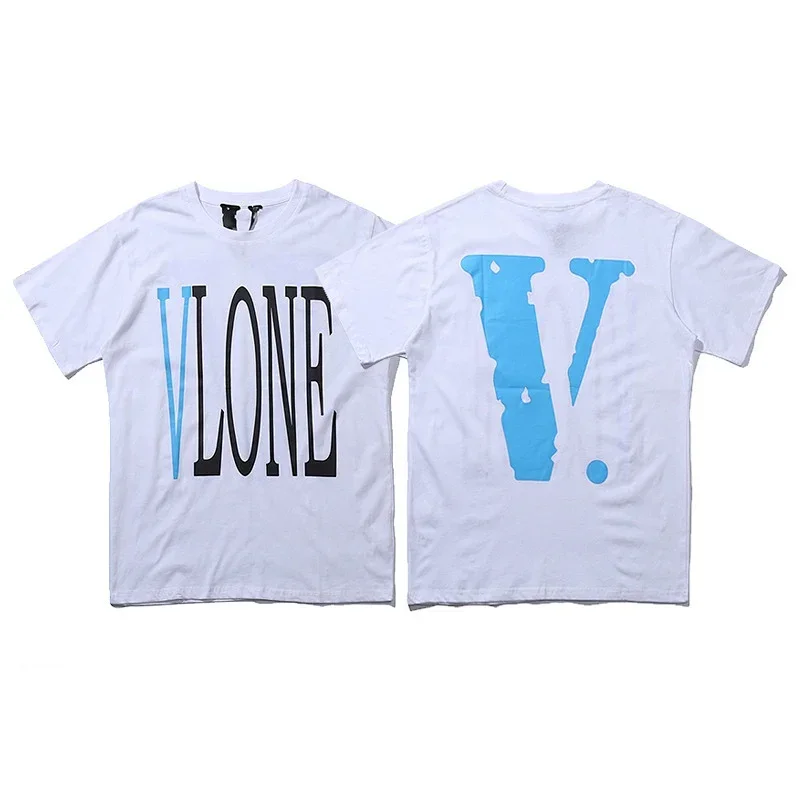 VLONE White Front Back V Dot Print Tee