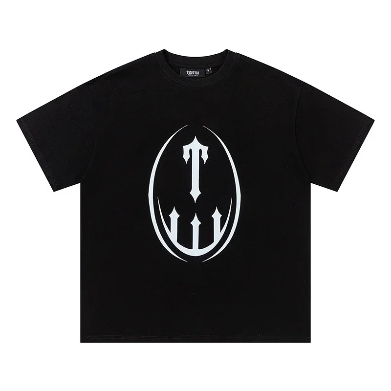 TRAPSTAR Black T-Shirt with White Logo