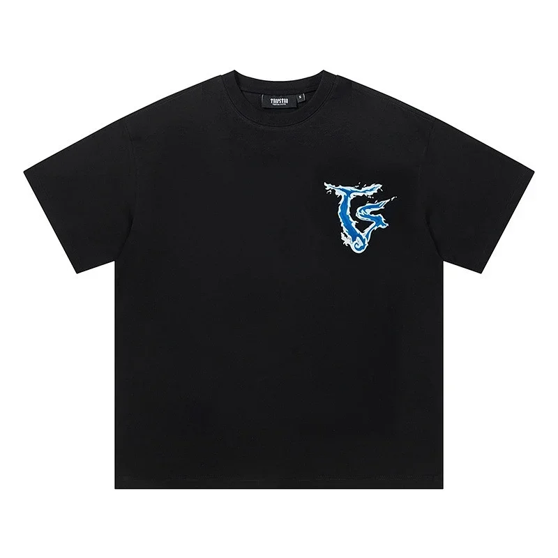 TGNS Black T-Shirt with Blue TG Splash Graphic