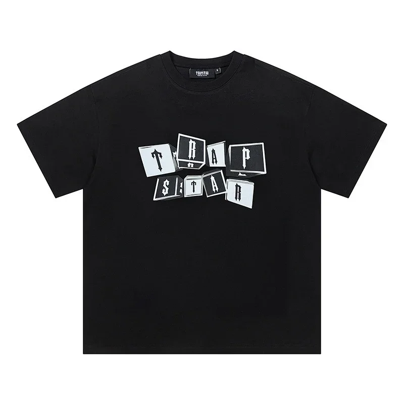 TRAPSTAR Black 3D Letter Print Short Sleeve