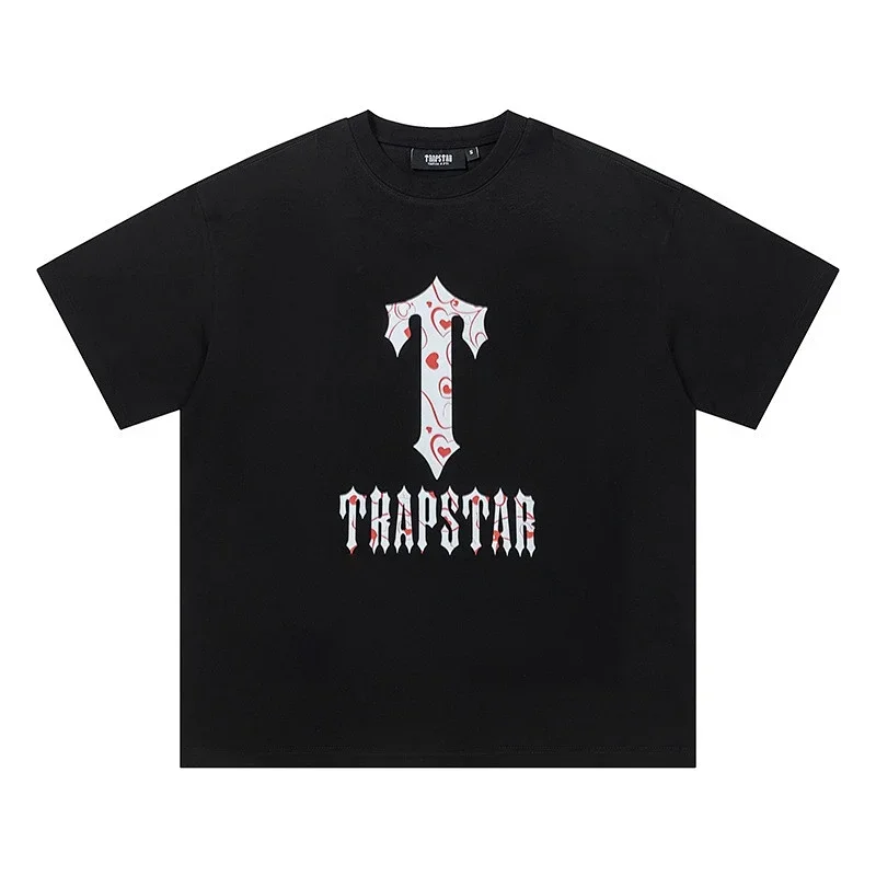 TRAPSTAR Black Heart T Logo Short Sleeve