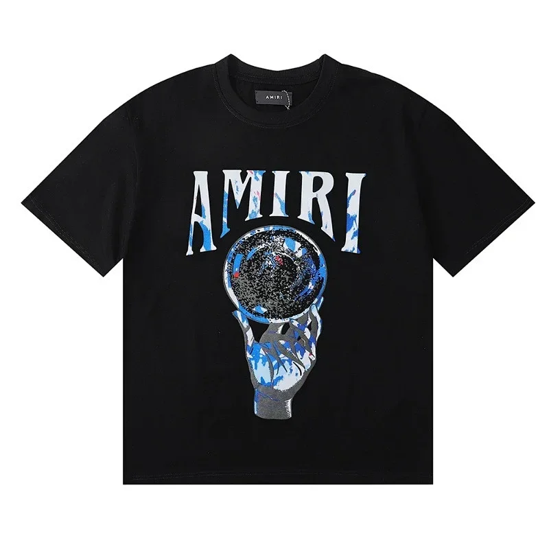 AMIRI Black T-Shirt with Sphere Graphic