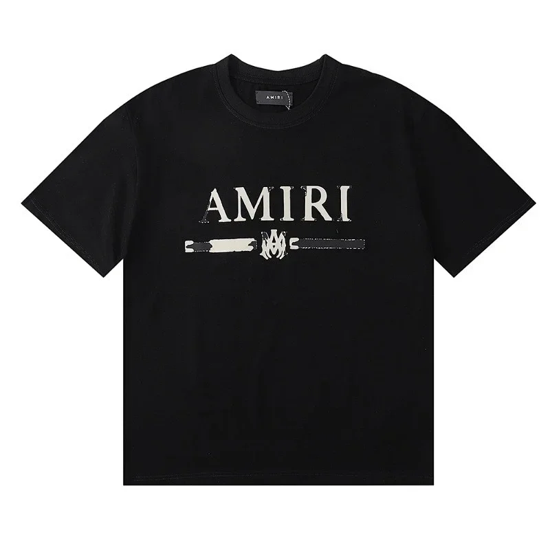 AMIRI Black Logo & Graphic Tee