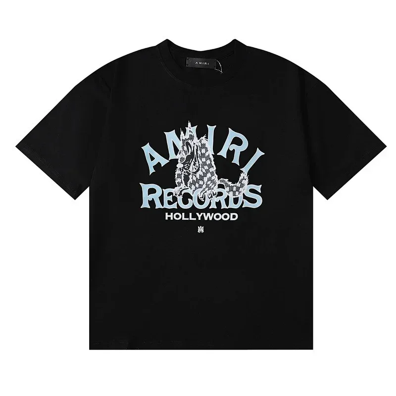AMIRI Black Hollywood Record Print Short Sleeve