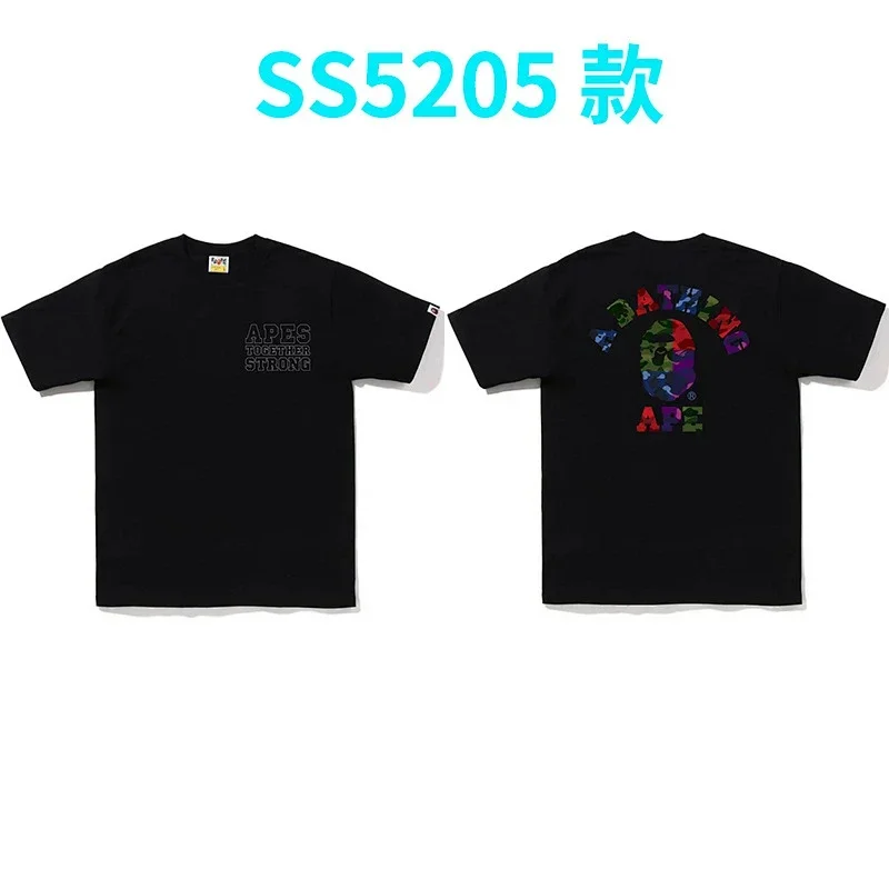 A BATHING APE Black Camo Ape Back Tee