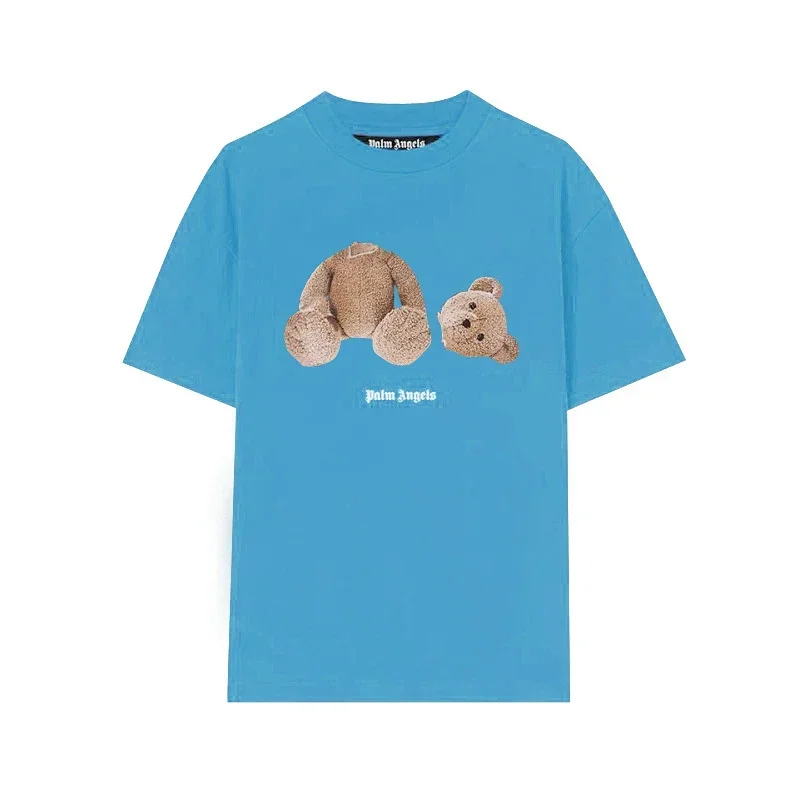 Palm Angels Blue Separated Teddy Bear Graphic T-Shirt
