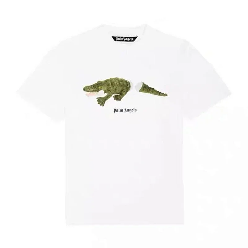 Palm Angels Crocodile Graphic Split T-Shirt