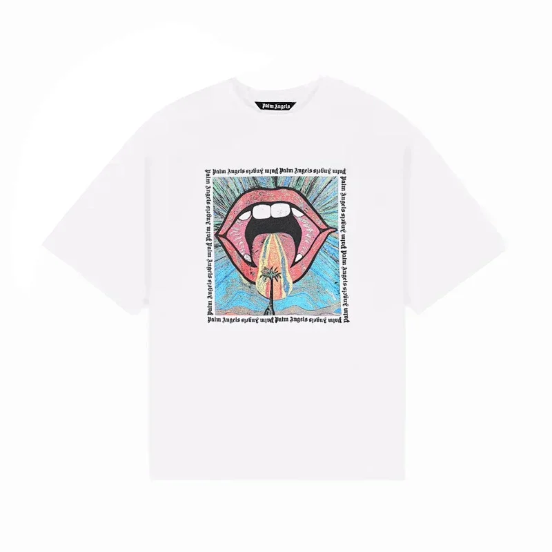 Palm Angels White Graphic T-Shirt