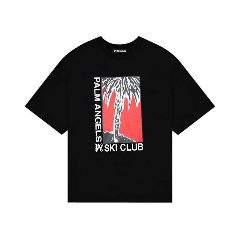 Palm Angels Black Palm Tree Ski Club Tee