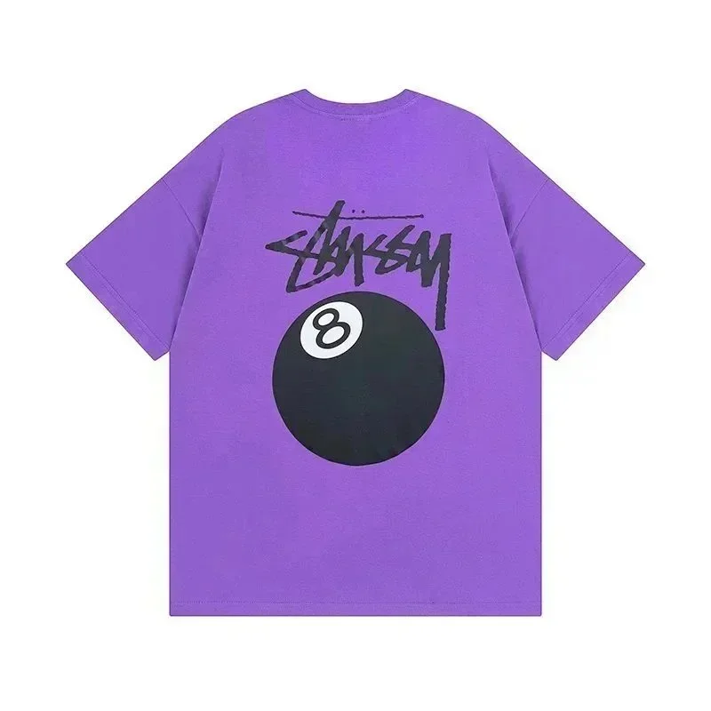 Stussy Purple 8-Ball Oversized Tee