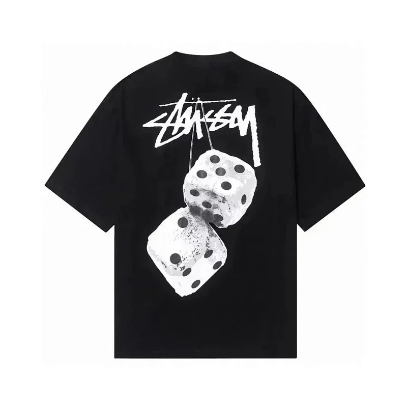 Stussy Black Dice Graphic T-Shirts