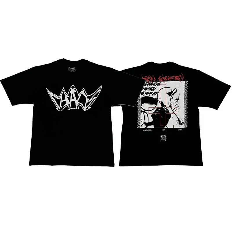 HAA Black T-Shirt: White Logo, Graphic Back