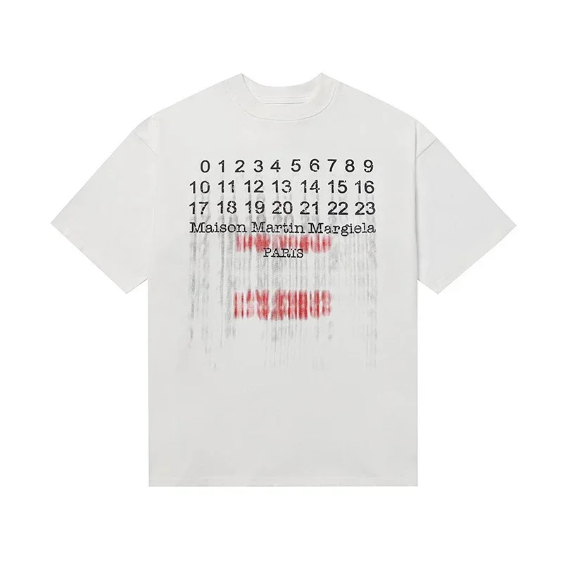 Maison Martin Margiela White T-Shirt 0-23 Paris Red Print