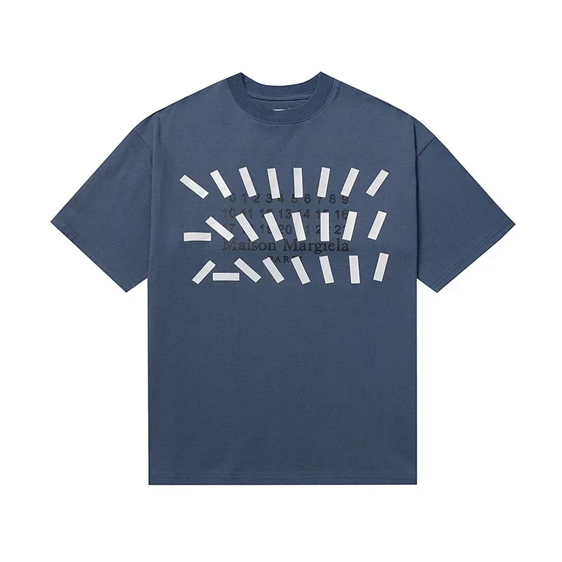 Maison Margiela Navy & White Striped T-Shirt