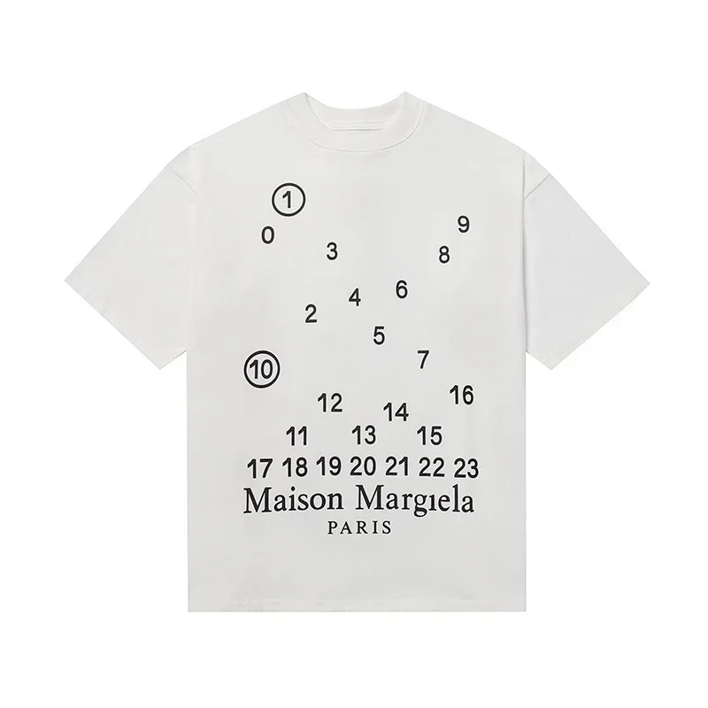 Maison Margiela White Full Number Pattern T-Shirt