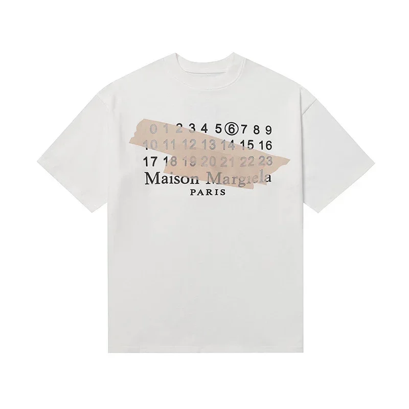 Maison Margiela White Number Brand Print T-Shirt