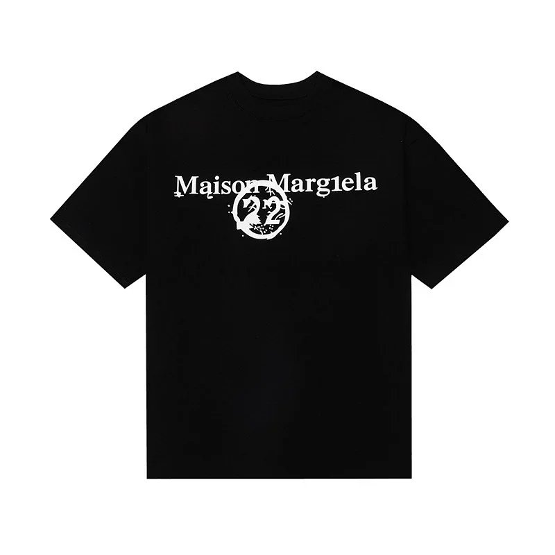 Maison Margiela Black Logo Number 22 Print T-Shirt