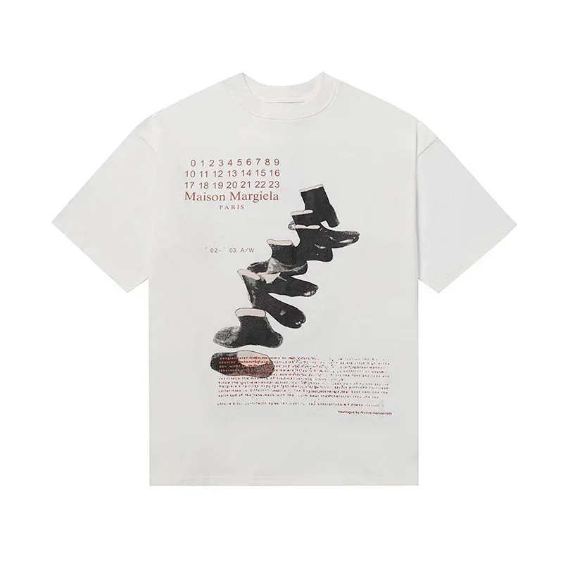 Maison Margiela Numerical & Shoe Print T-Shirt