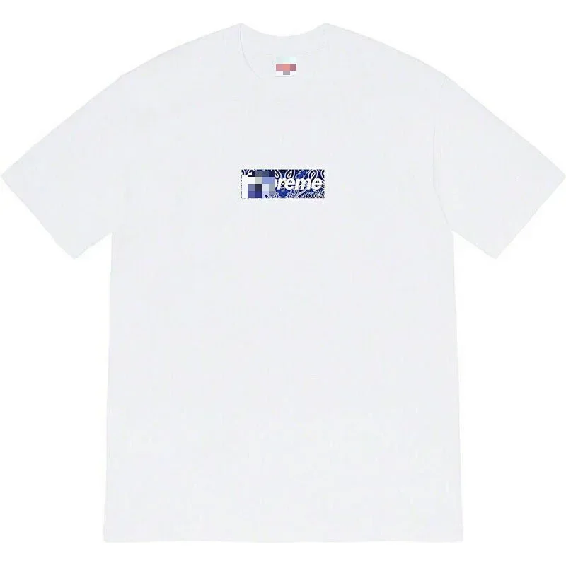 Supreme White T-Shirt Blue Box Logo