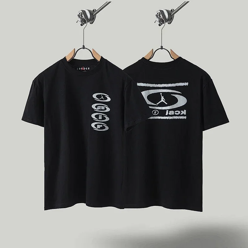 Jordan Black Air Logo Reverse Graphic T-Shirt