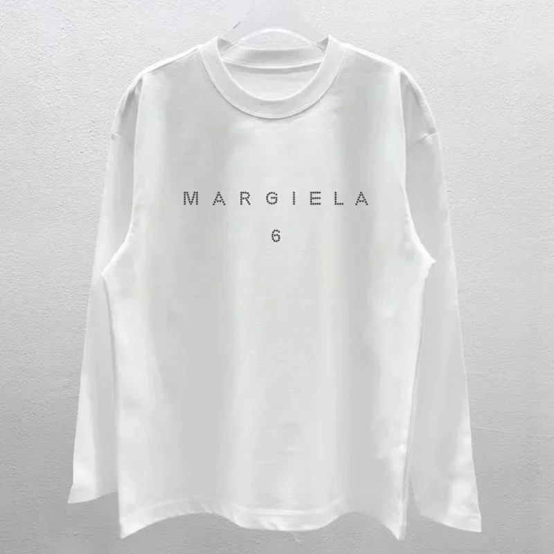 MARGIELA White "MARGIELA 6" Print Long-Sleeve T-Shirt