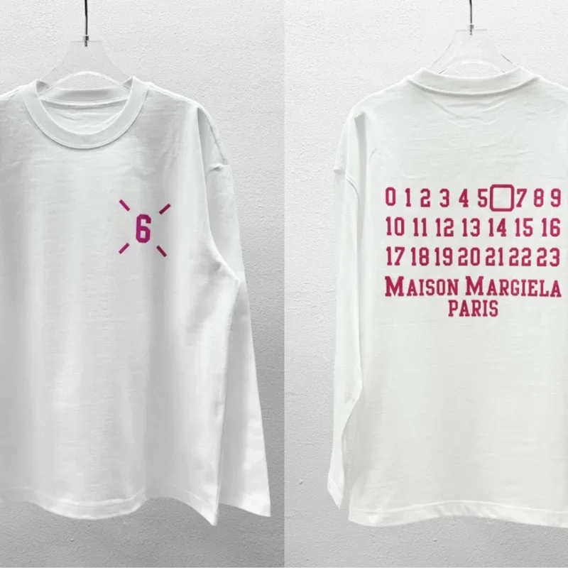 Maison Margiela White T-Shirt 6 with Cross Lines
