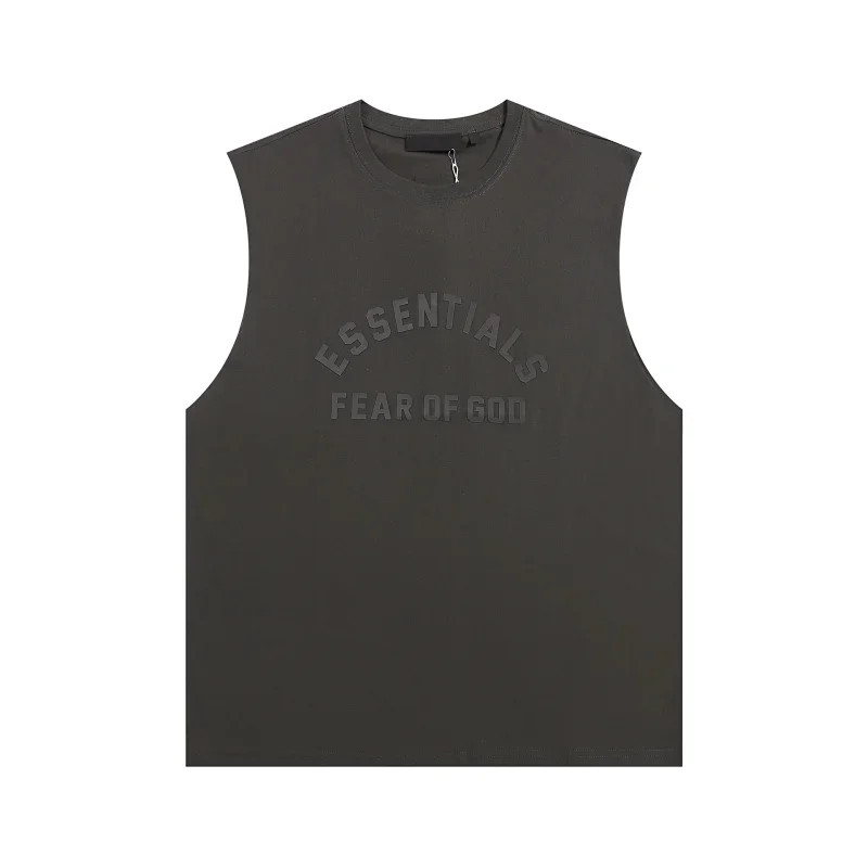 FEAR OF GOD Dark Gray Essentials Sleeveless Tee