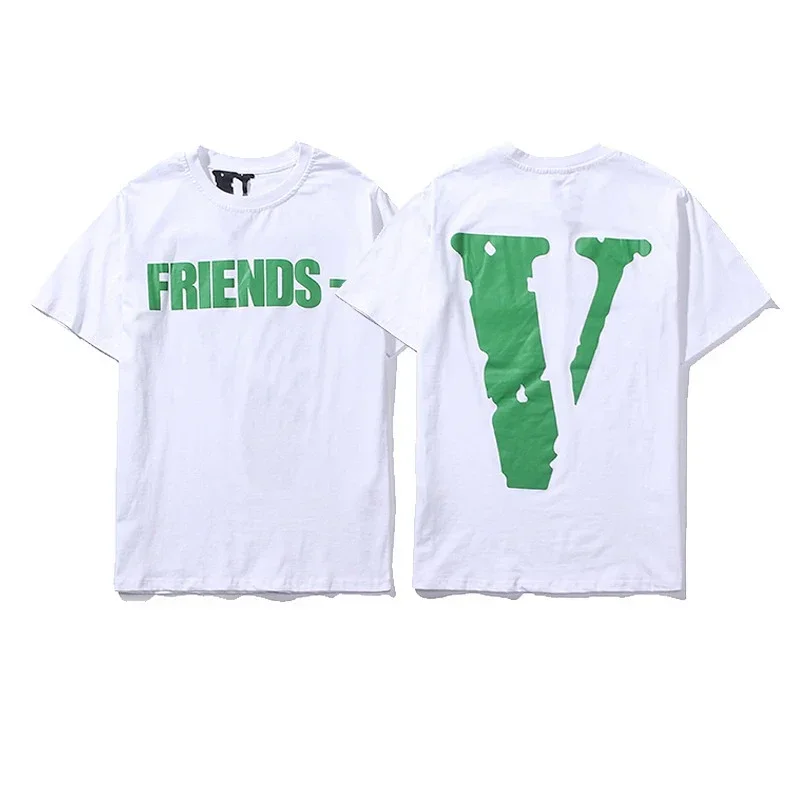 VLONE White T-Shirt Green FRIENDS Graphic