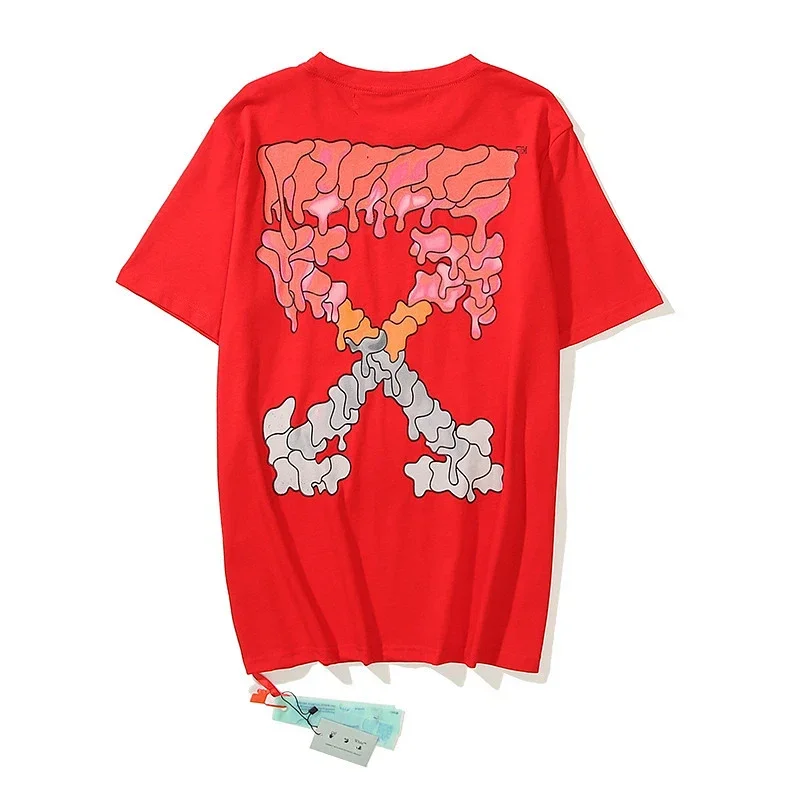 Off-White Red Melting Arrow Graphic T-Shirt
