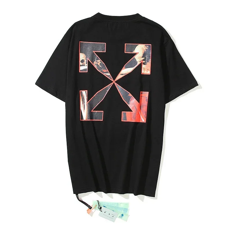 OFF-WHITE Black Arrow Art Portrait Print T-Shirt