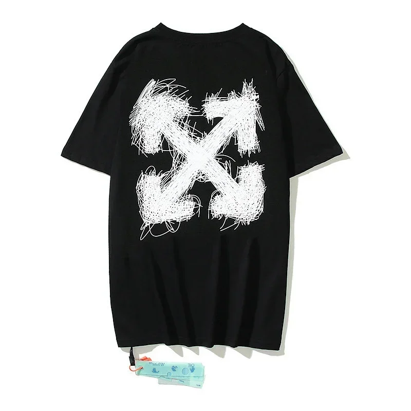 OFF-WHITE Black Graffiti Arrow Design T-Shirt