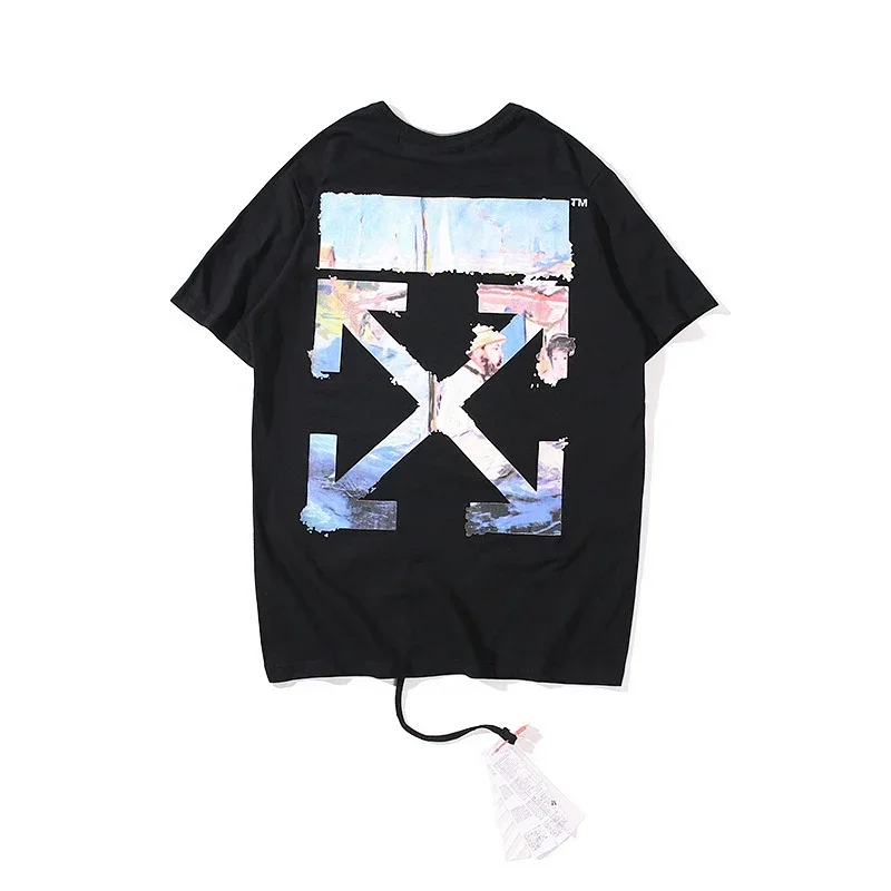 Off-White T-Shirt with Oil Painting Arrow
