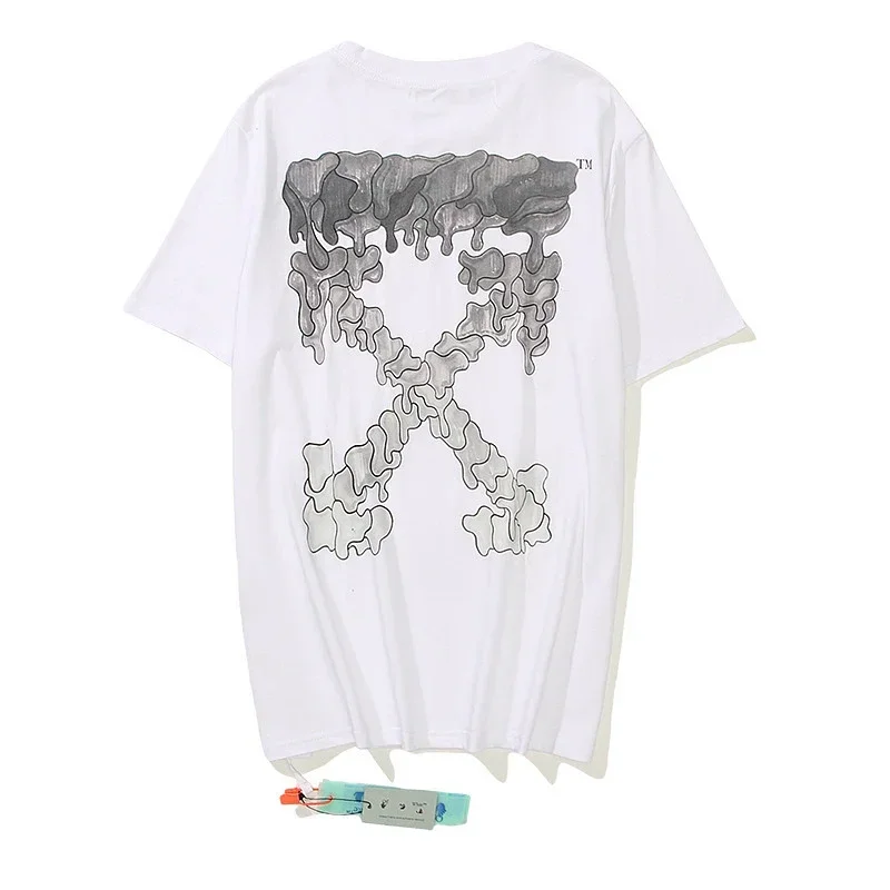 OFF-WHITE T-Shirt with Melted Arrow Back Graphic