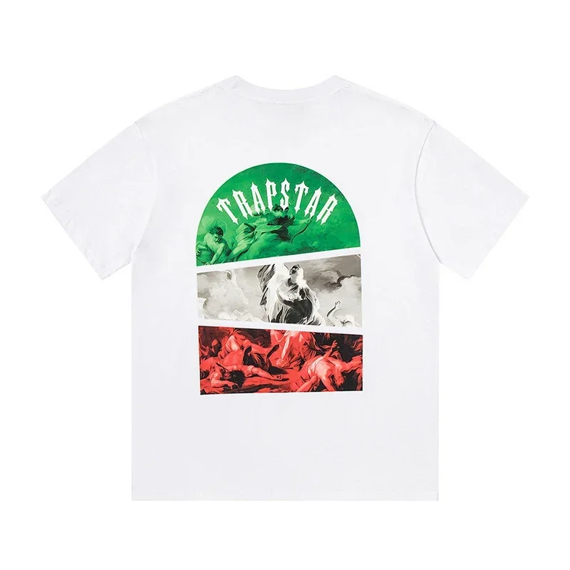 TRAPSTAR White T-Shirt Green Black Red Graphic